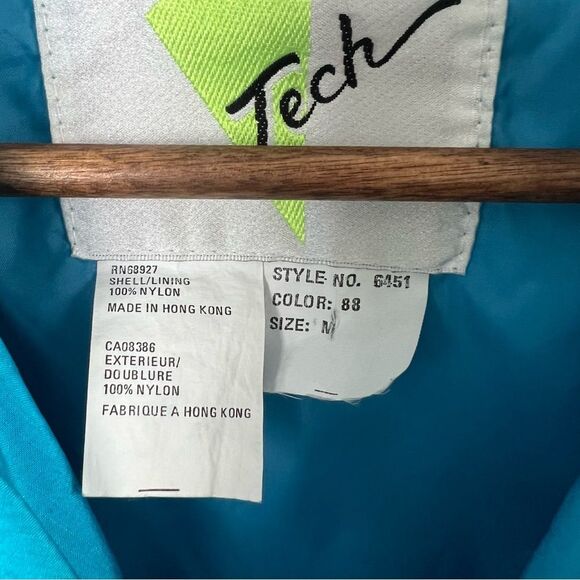 Blue Vintage Kaelin Tech 100% Nylon Pullover Jacket Windbreaker Size Medium - Picture 14 of 14